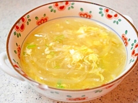 もやし♡えのきのトロトロ春雨スープ